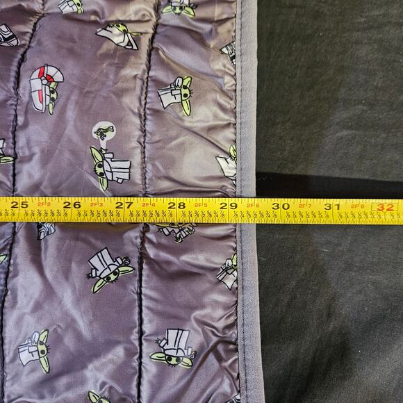 Disney Star Wars Grogu Gray Puffer Coat Size XXL NWT Reversible Baby Yoda - Picture 12 of 12